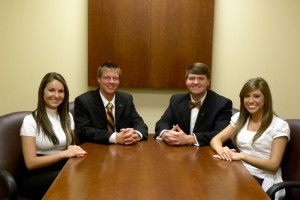 SGA officers Marina DeSilva, Trevor Hall, Brook Sebren and Brooke Dugas