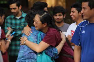 Students and faculty members came out to support The Nepalese Student Association rally for their country.  