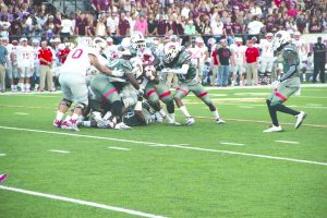 ULM defense swarms around Nicholls State running back